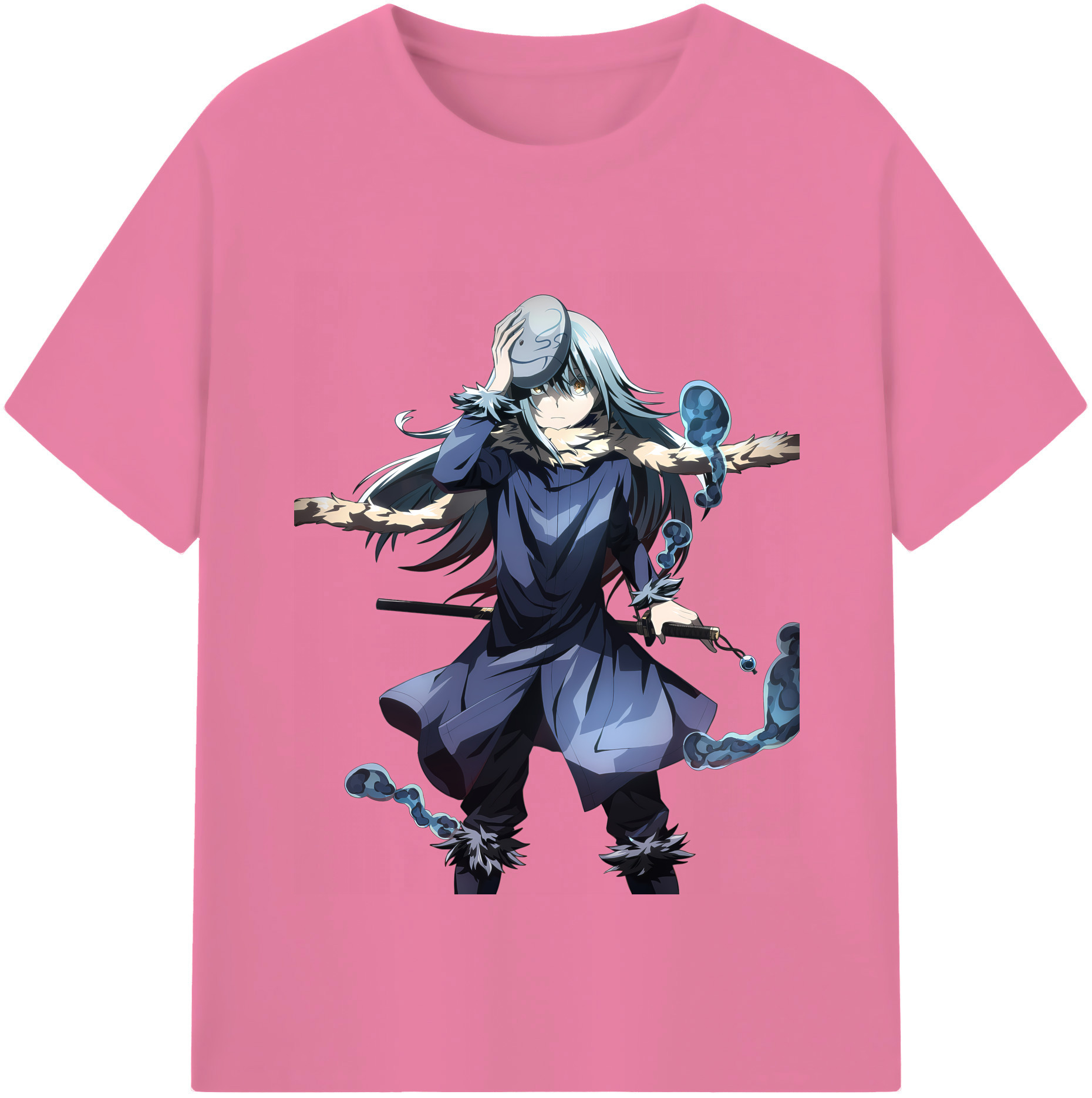 （画像用） 転スラ Regarding Reincarnated to Slime 綿100％半袖Tシャツ（フロントプリント）